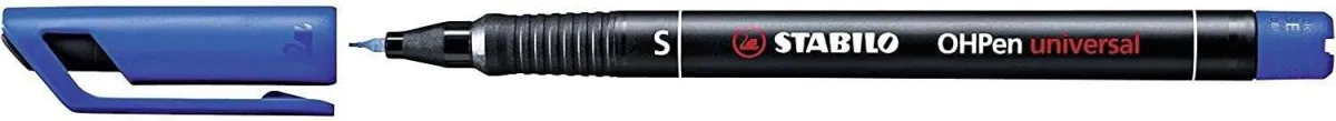 Stabilo Ohpen Rotulador Permanente - Punta Superfina - Trazo De 0.4Mm - Agarre Antideslizante - Tapon Ventilado - Color Azul
