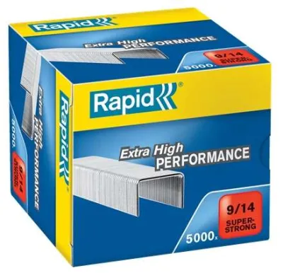 Rapid Super Strong Caja de 5000 Grapas 9/14 - Alambre Galvanizado - Patilla 14mm