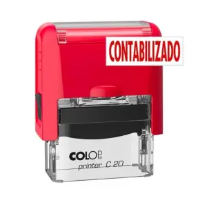 Colop Sello Printer C20 Formula Contabilizado Almohadilla E/20 14x38mm Rojo
