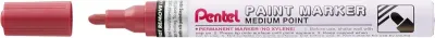 Pentel Paint Marker Rojo Perla - Punta Media 4.5mm - Permanente y Resistente a Agua