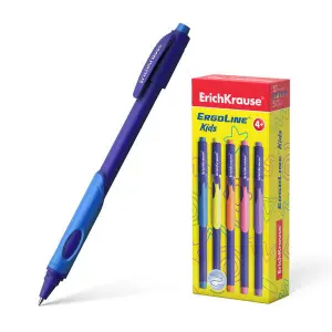 ErichKrause Bolígrafo Ergoline Kids con Tecnología Ultra Glide, Tinta Azul