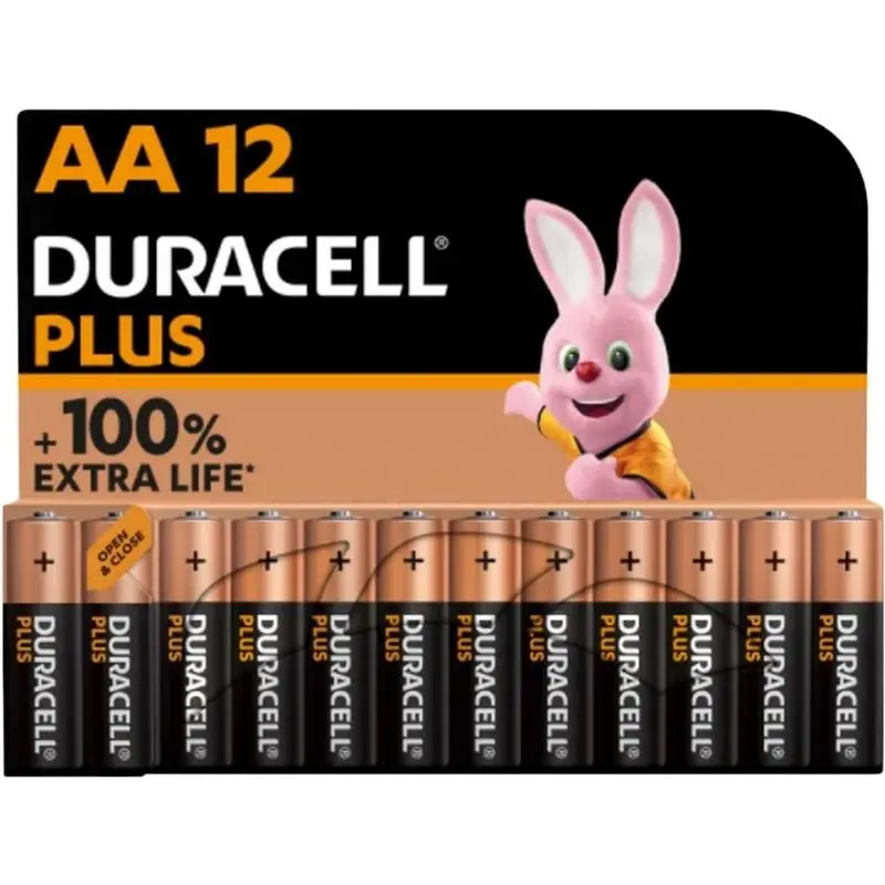 Duracell Plus Power Pila Alcalina AA LR6 MX1500 - Paquete de 8 Unidades