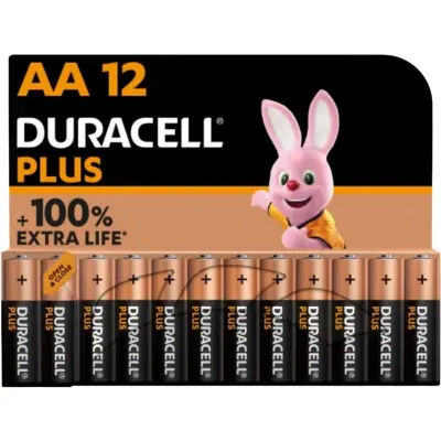 Duracell Plus Power Pila Alcalina AA LR6 MX1500 - Paquete de 8 Unidades