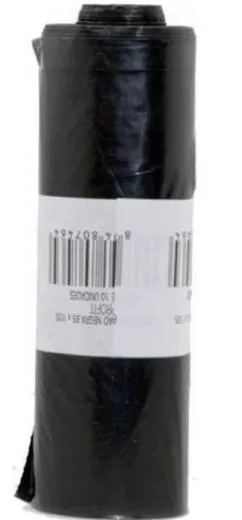 Bolsa De Basura Comun G75 50 L. 70X80 Negro -Rollo 10U-