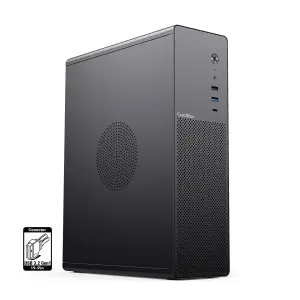 Coolbox Caja MicroATX Slim PCT100-0 USB-C 3.2 Gen1 Full Metal Sin Fuente + 1 Ventilador 90mm