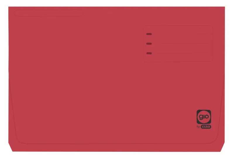 Gio Subcarpeta Folio Rojo con Bolsa y Solapa - Cartulina Resistente 320gr