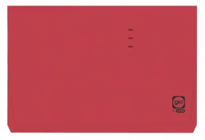 Gio Subcarpeta Folio Rojo con Bolsa y Solapa - Cartulina Resistente 320gr
