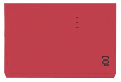 Gio Subcarpeta Folio Rojo con Bolsa y Solapa - Cartulina Resistente 320gr