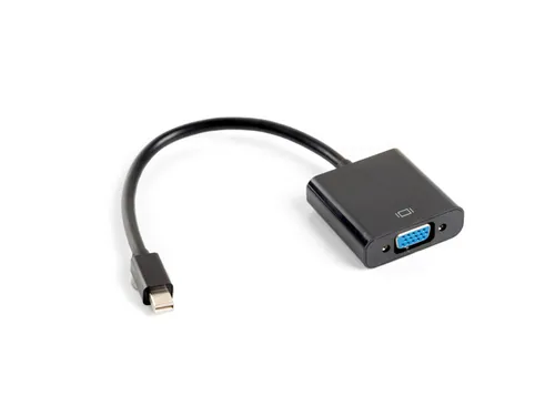Lanberg Adaptador de Cable de Vídeo 0,2 m VGA (D-Sub) a Mini DisplayPort Negro