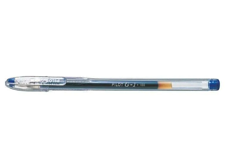 Pilot Boligrafo De Gel G1 - Recargable - Punta De Bola 0.5Mm - Trazo 0.3Mm - Cuerpo Transparente - Color Azul