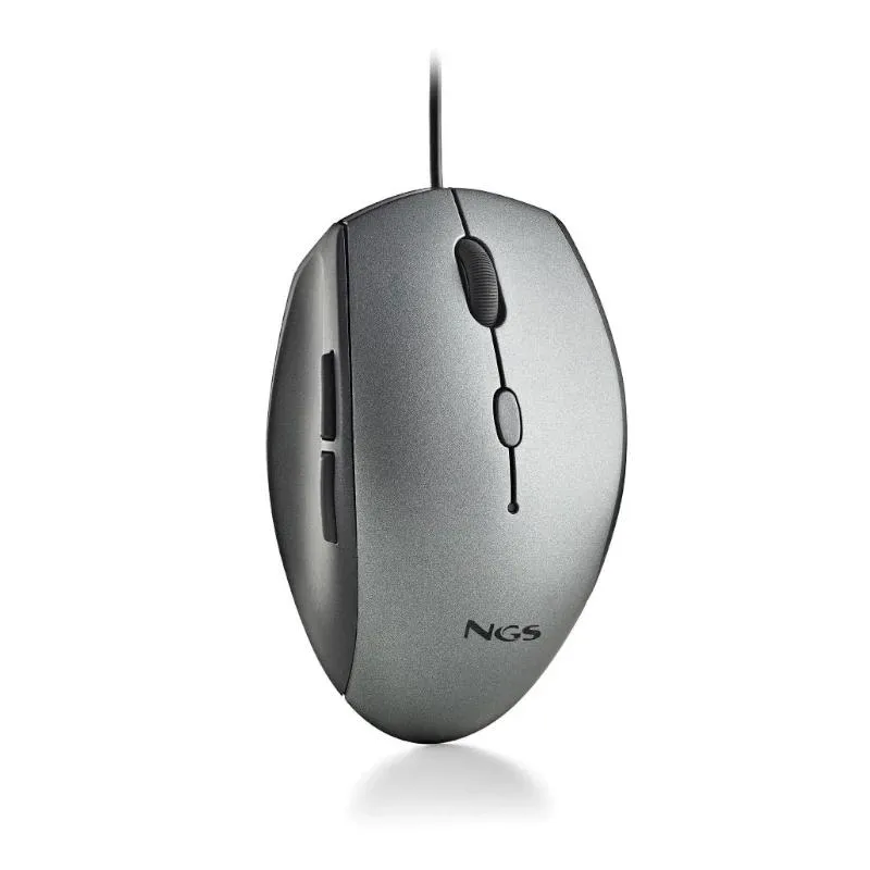 Ngs Wired Ergo Silent Mouse + Usb Type C Adap Gray