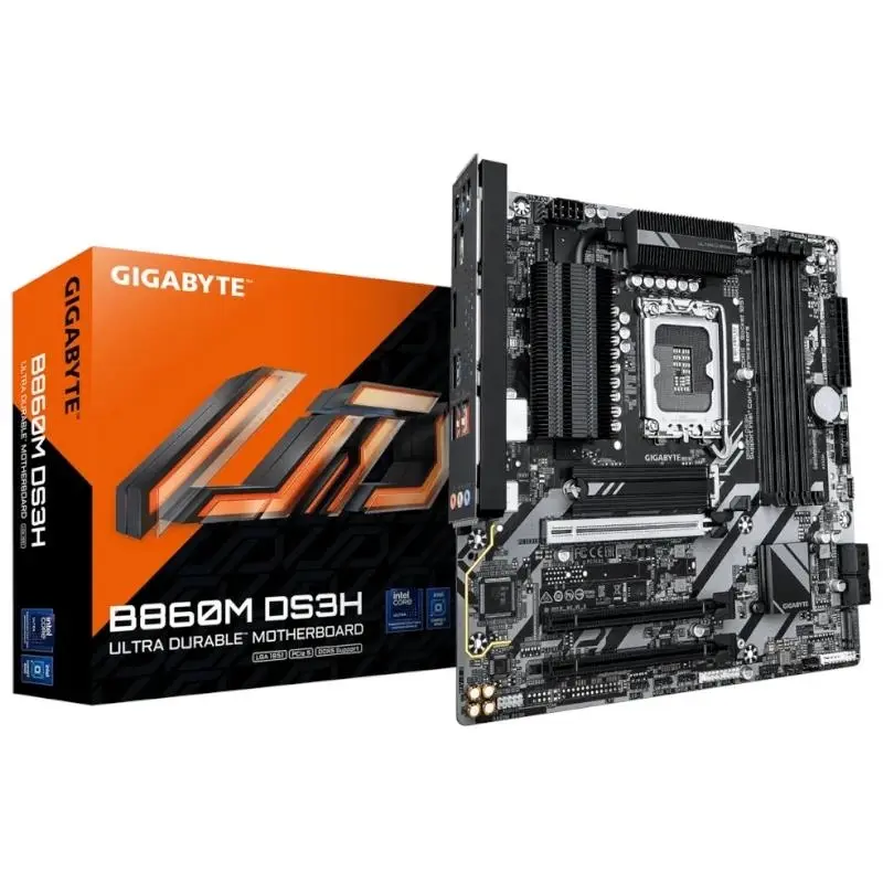 GIGABYTE B860M DS3H M-ATX LGA1851 4xDDR5 5600MHz HDMI DP LAN M.2