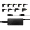 Aisens Cargador Universal Multitensión 65W Automático con 9 Conectores y USB-A QC.3.0