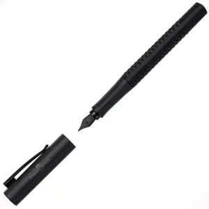 Faber Castell Pluma Estilográfica Grip Edition All Black M Negro