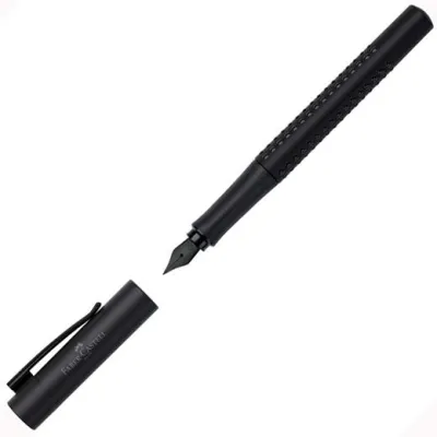 Faber Castell Pluma Estilográfica Grip Edition All Black M Negro