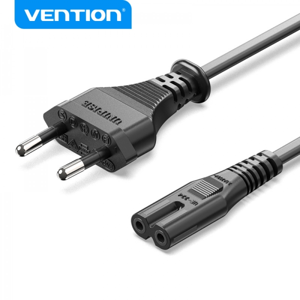 Vention Cable Alimentacion Forma 8 Cee716 Macho A C7 Hembra - 1.8M - Color Negro