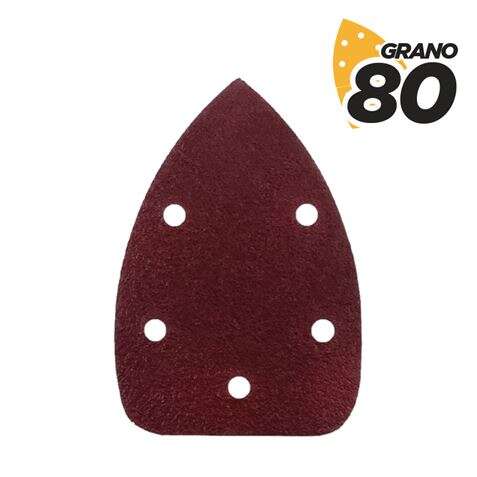 Blim Pack De 10 Lijas Con Velcro Para Lijadora Bl0124 - Grano 80 - Formato Triangular