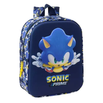 Safta Mochila Guardería 3D 6L Azul Marino - Asa Superior, Asas Regulables y Acolchadas