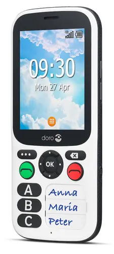 Doro 780X 7,11 Cm (2.8") 117 G Negro, Blanco Característica Del Teléfono