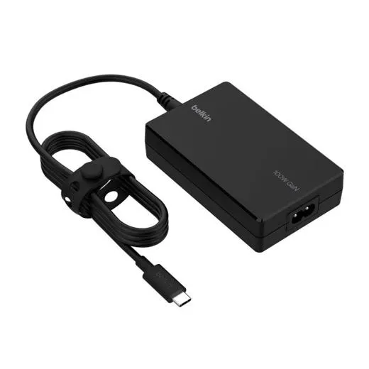 Belkin Cargador Universal Para Portatil Gan 100W Cable Usb-C 2.5 Metros Negro