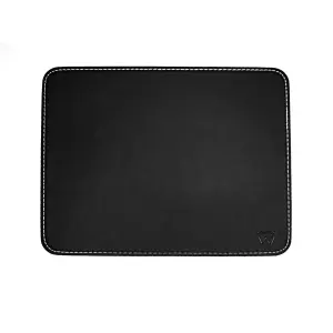 Ewent Alfombrilla Para Ratón Rígida De Cuero Sintético 220x180x3mm Color Negro