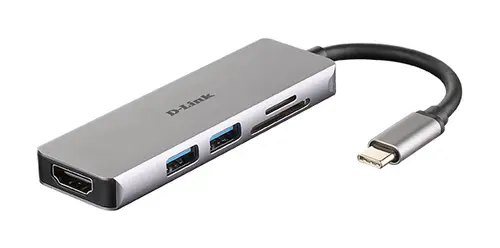 D-Link DUB-M530 Docking USB-C con 1x HDMI 4K, 2x USB-A 3.0 y Lector de Tarjetas