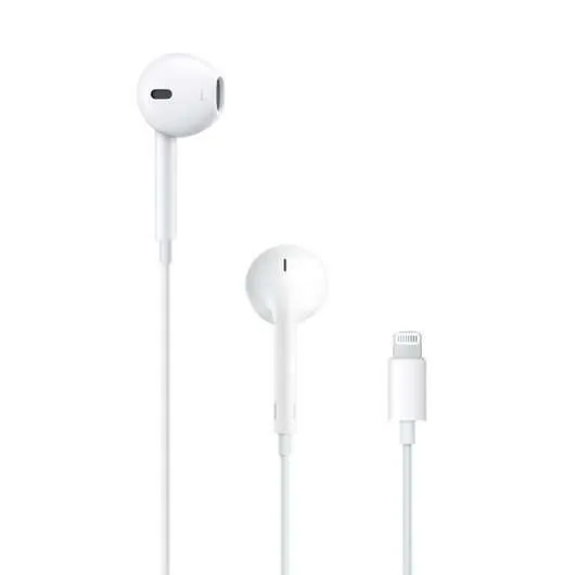 Apple Earpods Auriculares Binaurales Lightning - Microfono Integrado - Control De Volumen - Color Blanco