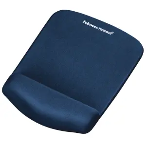 Fellowes Alfombrilla Con Reposamuñecas Azul De Gel Y Espuma Alta Densidad Antibacterias