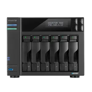 ASUSTOR Lockerstor AS6706T V2 NAS 6 Bahías 3.5" Celeron N5105 4GB 4xM.2 NVMe 2x2.5GbE HDMI RAID