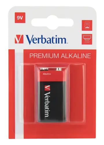 Verbatim Pilas Alcalinas 9V 6LR61 - Pack 1 Unidad