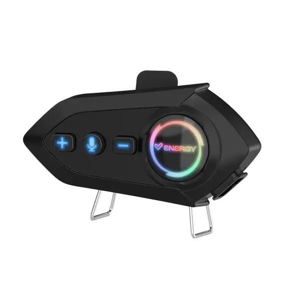 Energy Sistem Intercom Ride Intercomunicador Bluetooth 5.4 para Casco de Moto - IPX6 - Hasta 25 Horas de Uso - Color Negro