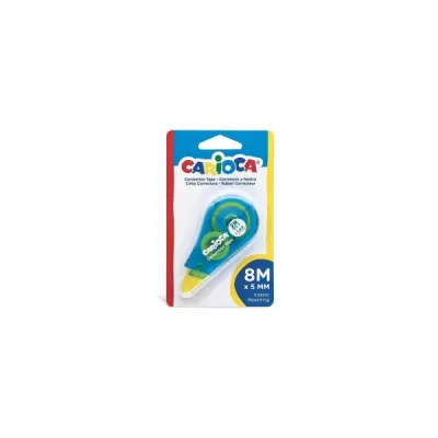Carioca Corrector de Cinta 8m x 5mm Color Blanco para Papel