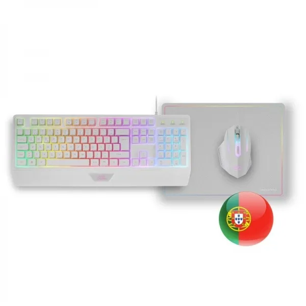 Mars Gaming Teclado, Mouse y Alfombrilla MCP124WPT RGB H-Mech