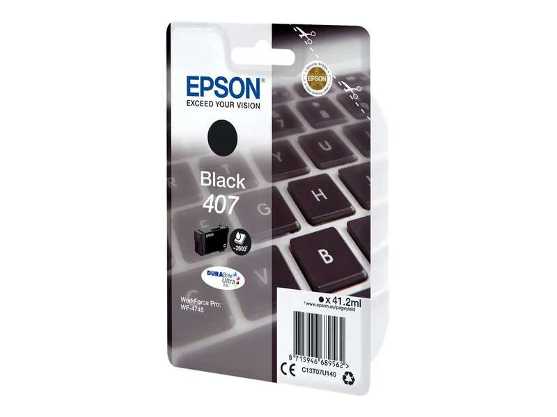 Epson 407 Negro Cartucho De Tinta Original - C13T07U140