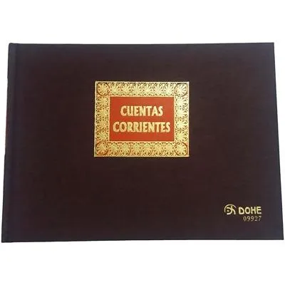Dohe Contabilidad Libro De Cuentas Corrientes 1/4 Apaisado 100 Hojas