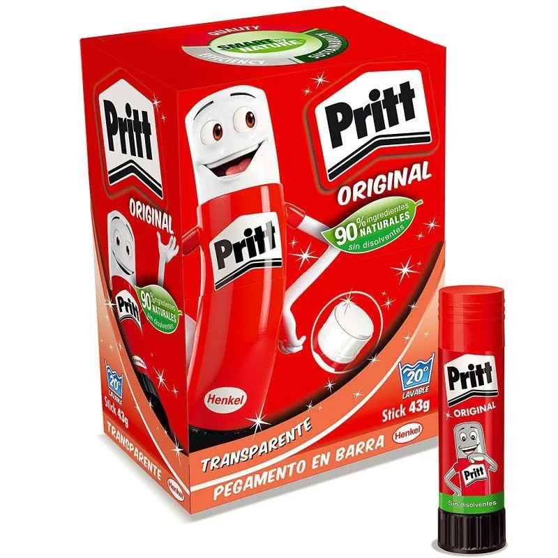 Pritt Pegamento En Barra 43Gr Transparente - Caja Expositora 15 Ud
