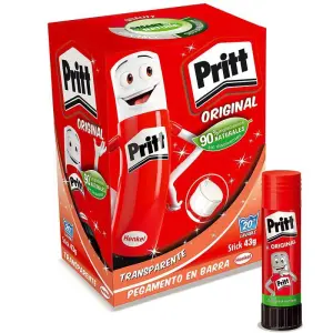 Pritt Pegamento en Barra 43gr Transparente - Caja Expositora 15 Unidades