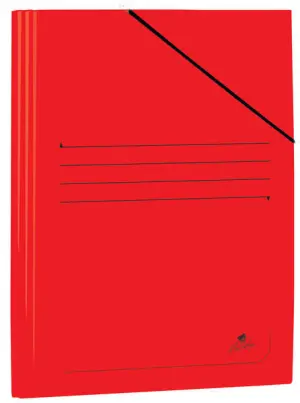 Mariola Carpeta de Cartón Plastificado 500gr/m2 34x25cm Cierre Goma Elástica Rojo