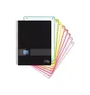 Oxford Cuaderno Espiral A5+ 160 Hojas Cuadricula 5x5 Tapa Plástica Negra 8 Bandas Coloridas