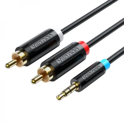 Vention Cable Estéreo Jack 3.5 Macho a 2x RCA Macho - 3m - Negro