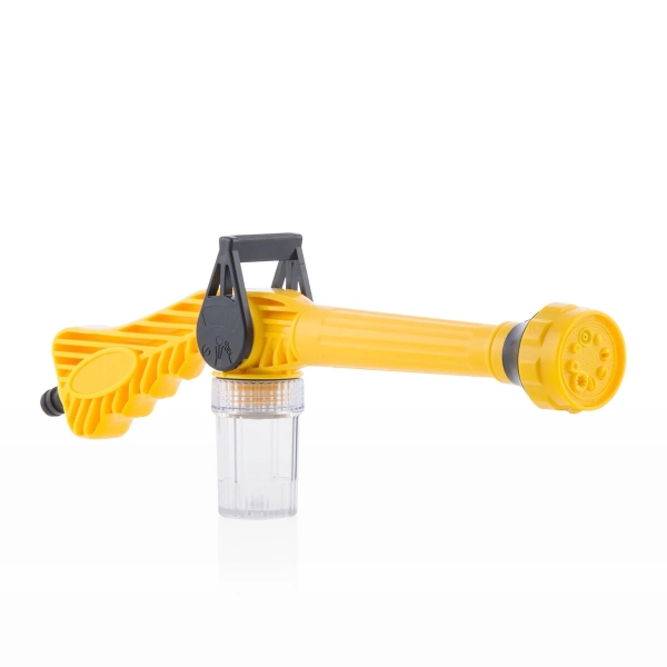 Innovagoods Forzater Pistola De Agua A Presion - 8 Tipos De Chorro - Deposito De 100Ml - Multifuncion - 41X15X5.5Cm - Color Amarillo