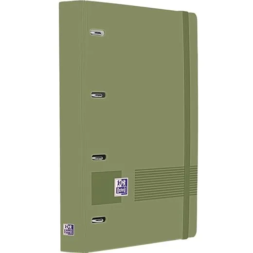 Oxford Europeanbinder Live&Go Carpeta Anillas 4X35 A4+ C/Recambio 5X5 Write&Erase Polyfoam Verde Safari