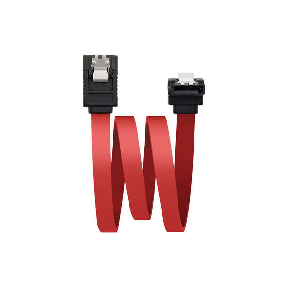Nanocable Cable Datos Sata Acodado Con Anclajes 0.50M - Color Rojo