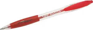 Bic Atlantis Classic Bolígrafo Retráctil 1mm Cuerpo Transparente Grip Rojo