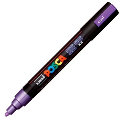 Posca Marcador Pc-5M No Permanente Punta Forma De Bala 1,8 - 2,5 Mm Violeta