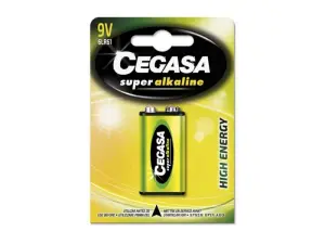 Cegasa Super Alkaline Pila 6LR61 9V - Alta Tecnología y Rendimiento Elevado