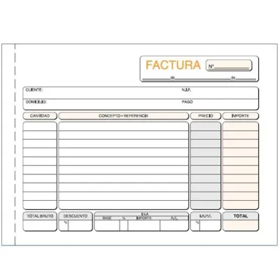 LOAN Talonario Facturas Duplicado Cuarto Apaisado Autocopia