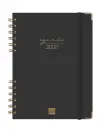Finocam Agenda Espiral Trendy Alma Anual 2027 Semana Vista Horizontal E10 155x212mm Tapa Dura Negra
