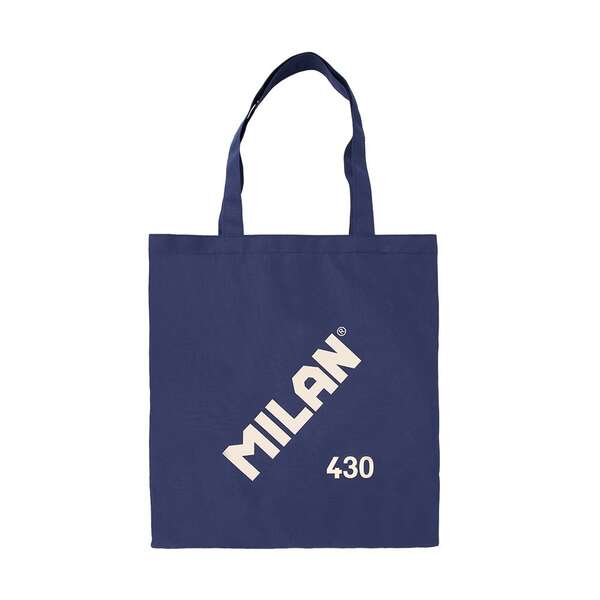 Milan Coleccion 430 Tote Bag Bolsa De Tela - Tamaño  50X38X41Cm - Asa Larga 27Cm - Tejido 'Ripstop' - Color Azul Oscuro