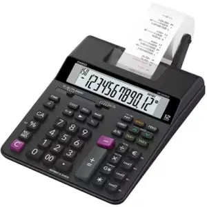 Casio Calculadora De Oficina Con Impresora HR-200RCE 12 Dígitos Negra